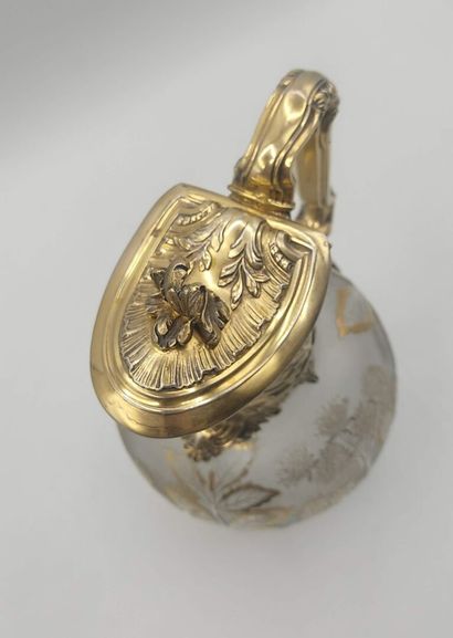 DAUM.

Decanter / ewer ART NOUVEAU in crystal...