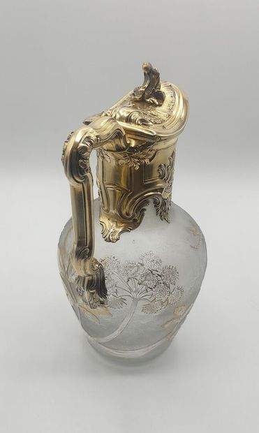 DAUM.

Decanter / ewer ART NOUVEAU in crystal...