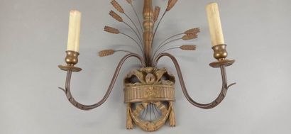 Suite of four sconces with two arms of lights...