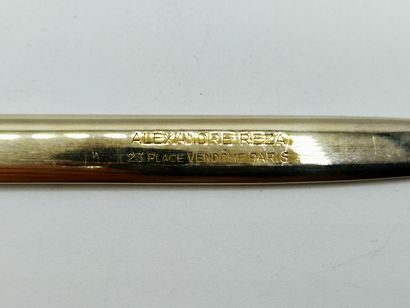 Grand coupe papier ou ouvre lettre en argent entièrement en...