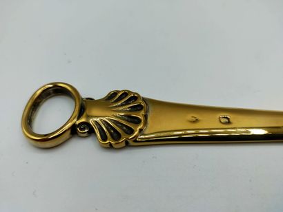 Grand coupe papier ou ouvre lettre en argent entièrement en...
