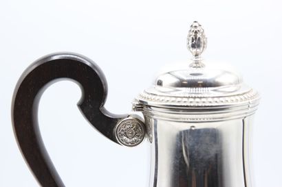 Cafetière en argent.

Pied, corps, couvercle...
