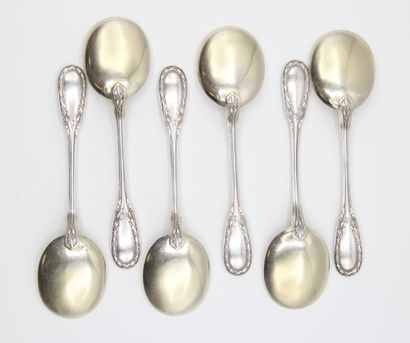 Service à glace en argent composé de ses...