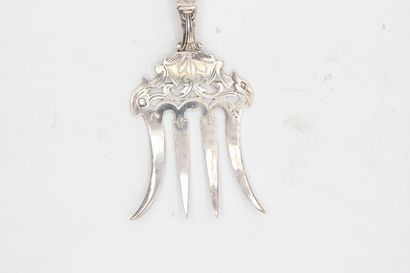 Service à mignardises en argent et argent...