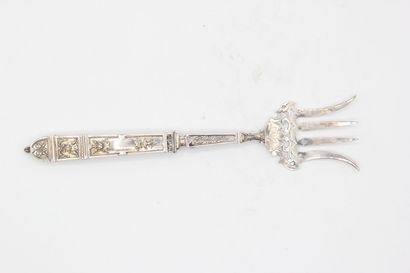Service à mignardises en argent et argent...