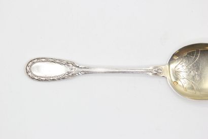 Service à glace en argent composé de ses...