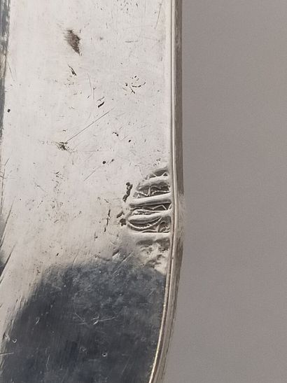 Paire de plats en argent.

Modèle filet contour.

Aile...