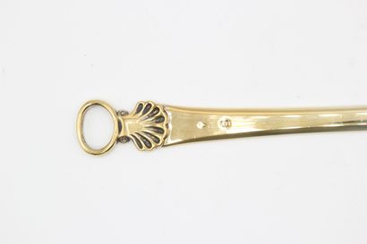 Grand coupe papier ou ouvre lettre en argent entièrement en...