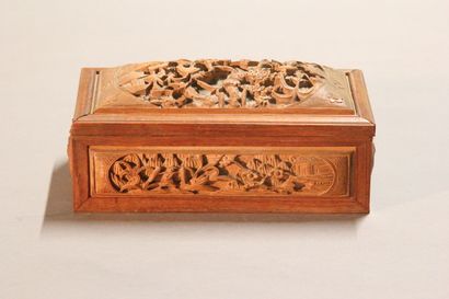 CHINA.

Curious box in natural wood.

Decorated...