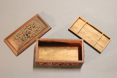 CHINA.

Curious box in natural wood.

Decorated...