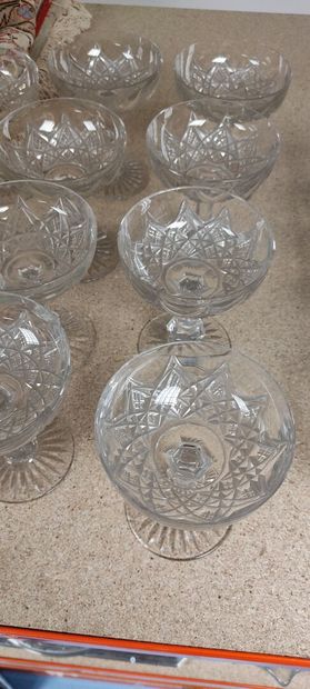 BACCARAT

Part of drink service in cut crystal...