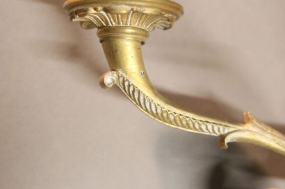 Pair of sconces with four lights in chased...