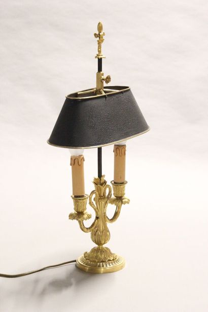 Pretty lamp bouillotte out of gilded and...