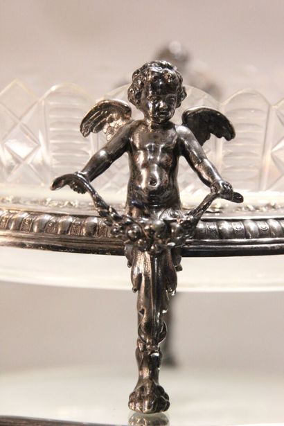 Table top in silver plated metal in two parts.

The...