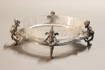 Table top in silver plated metal in two parts.

The...