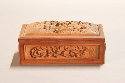 CHINA.

Curious box in natural wood.

Decorated...