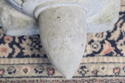 Marble stone stoup of circular shape

Decorated...