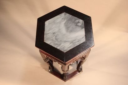 CHINA.

Hexagonal rosewood sheath standing...
