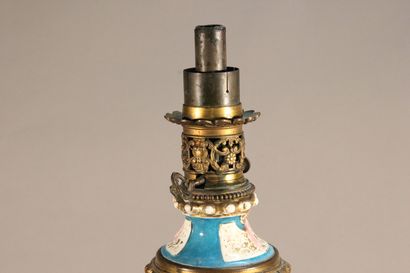 Important pair of baluster vases mounted...