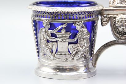 PARIS 1819-38.

Pair of double silver salerons...
