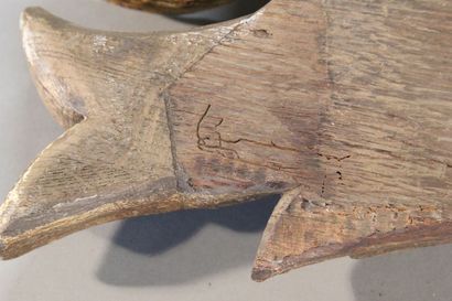 Decorative element in carved gilded wood...