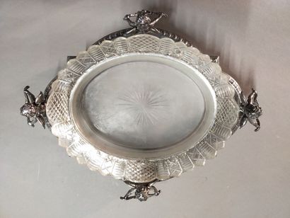 Table top in silver plated metal in two parts.

The...