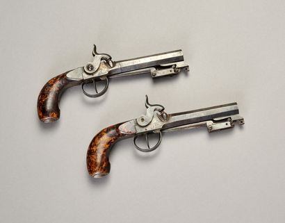 LIEGE

Pair of percussion pistols.

Barrels...