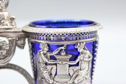 PARIS 1819-38.

Pair of double silver salerons...