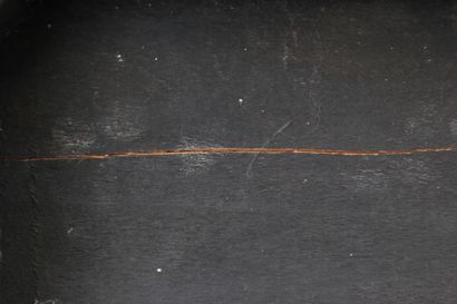 Small cartel of violin shape, and its base...