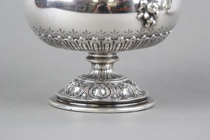 Pair of silver vases of Renaissance style....