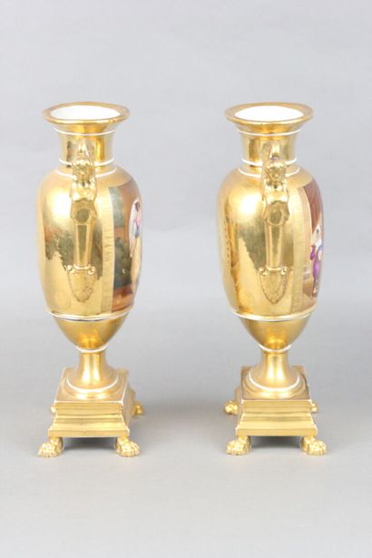 Pair of polychrome porcelain vases

Painted...