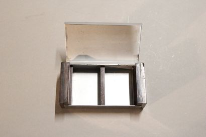 Modernist card box made of rosewood and chromed...