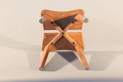 Marcel GASCOIN (1907 - 1986)

Oak stool 
