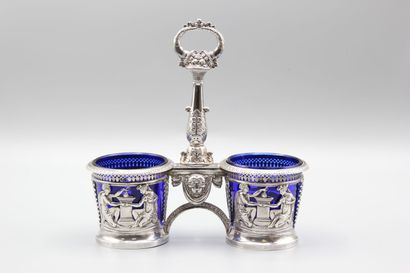 PARIS 1819-38.

Pair of double silver salerons...