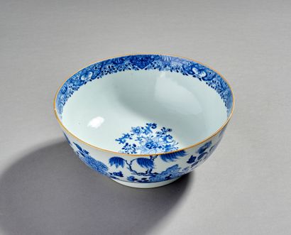CHINA.

Blue and white porcelain bowl.

Decorated...