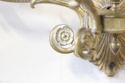 Pair of sconces with four lights in chased...