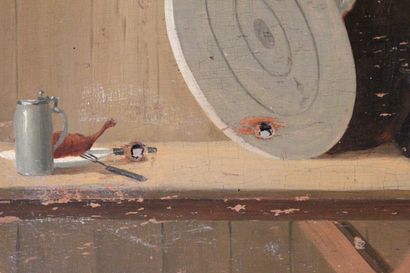 Curious shooting target of circular shape.

Painted...
