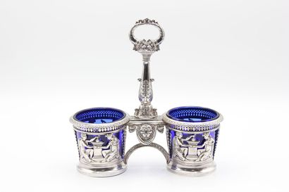 PARIS 1819-38.

Pair of double silver salerons...