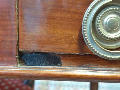 Mahogany and mahogany veneer tric-trac table.

Opens...