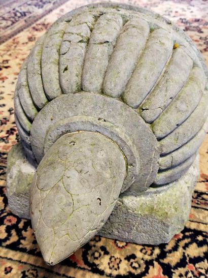 Marble stone stoup of circular shape

Decorated...