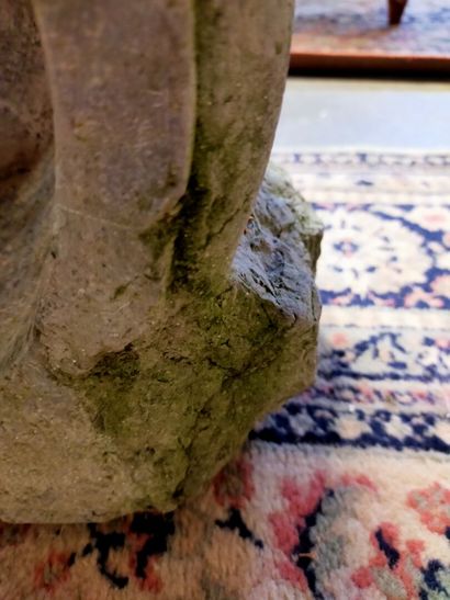 Marble stone stoup of circular shape

Decorated...