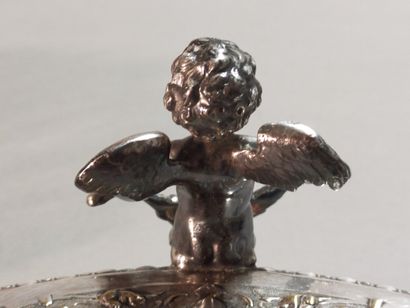 Table top in silver plated metal in two parts.

The...