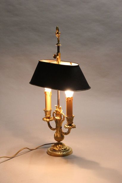 Pretty lamp bouillotte out of gilded and...