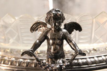 Table top in silver plated metal in two parts.

The...