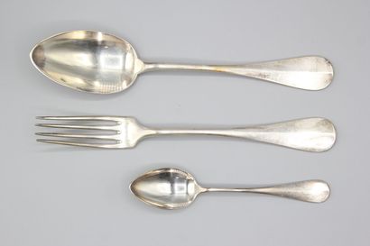 Baguette pattern silver household, the birth...