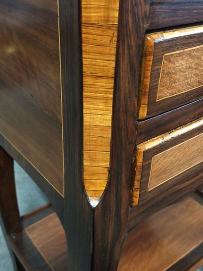 Living room table with rosewood and amaranth...