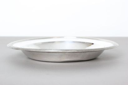 Silver dish of circular and hollow form (for...