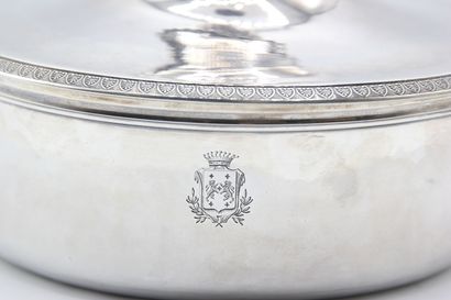 Silver covered broth.

The lid and the body...