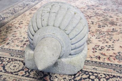 Marble stone stoup of circular shape

Decorated...