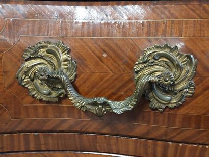 Curved chest of drawers in satin veneer.

Opens...